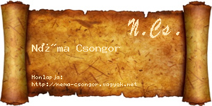 Néma Csongor névjegykártya