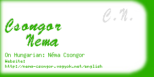 csongor nema business card