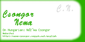 csongor nema business card